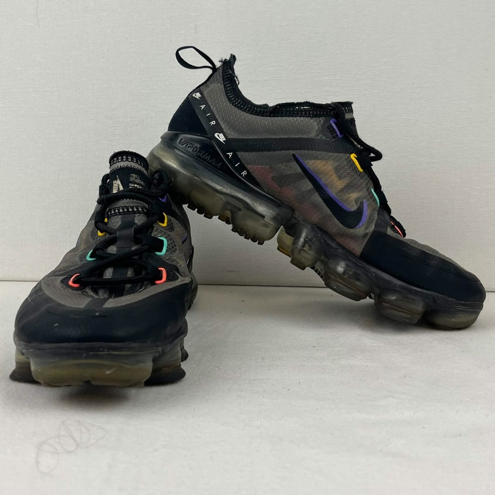 GUC Nike Air VaporMax 2019 GS Black Multi Sneakers Youth Size 4.5Y - Picture 6 of 11